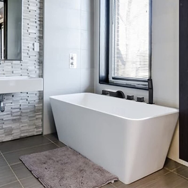 Bathtub Faucet - Modern Contemporary Painted Finishes Roman Tub Brass Valve Bath Shower Mixer Taps2