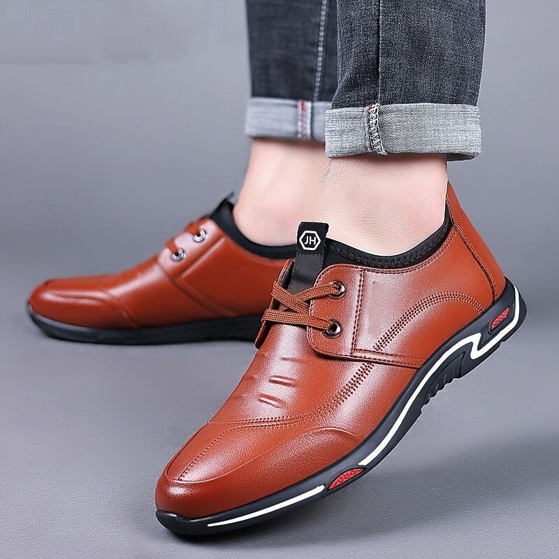 Men's Brown and Black Lace-Up Sport Sneakers – Durable Sneakers for Active Men and Casual Wear2