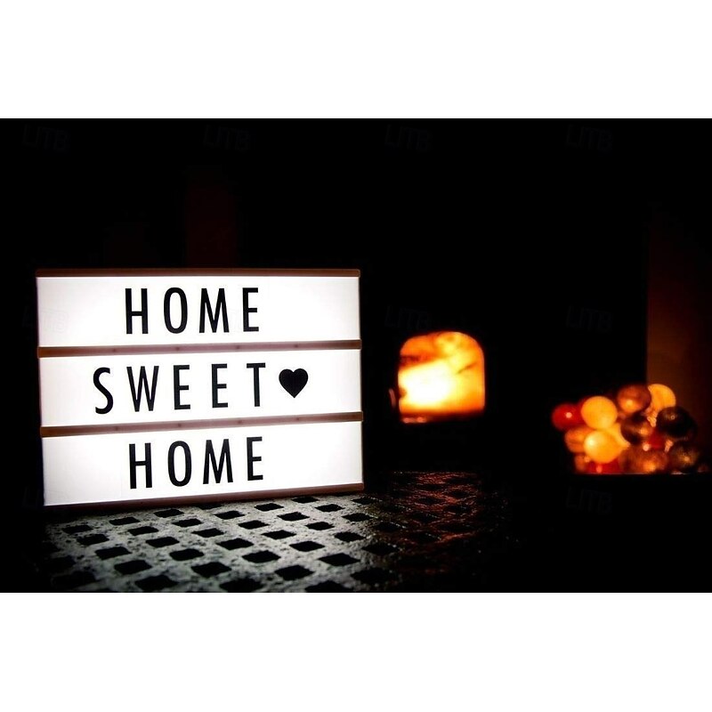 Cinema Light Box with 119 Letters Symbols A4 Size Cinematic Light Up Sign Personalized DIY LED Letter Lamp for Chirstmas Photo Shoots Birthday Party Home Decor2