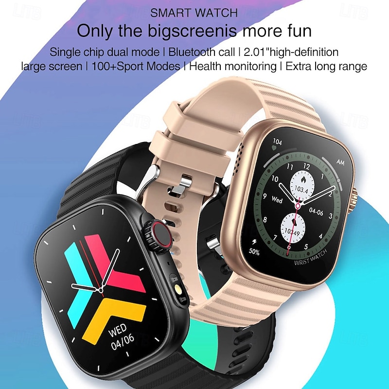696 ZW39 Smart Watch 2.01 Fitness Watch Bluetooth Pedometer Temperature Monitor Call Reminder IPX0 Waterproof iOS Android Compatible2