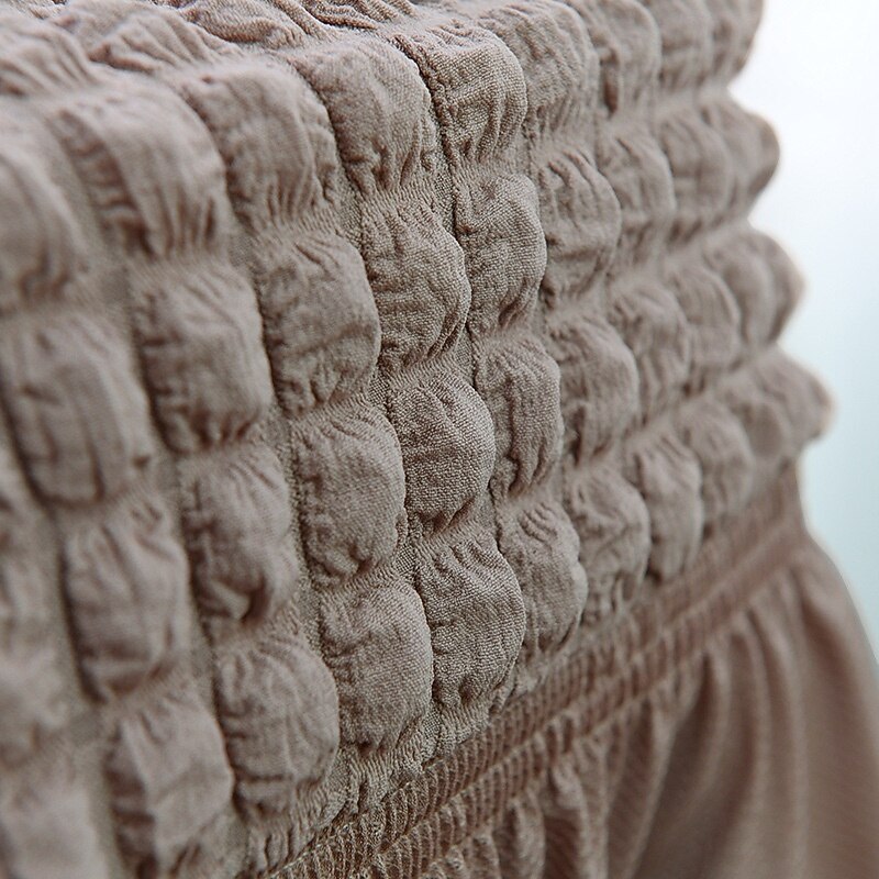 1Pc Seersucker Chair Stool Cover Slipcover Household Stool Cover All-inclusive Seat Cushion Dining Room3