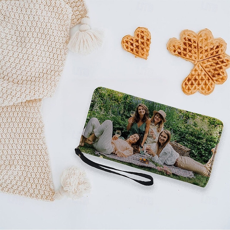 Personalized Photo Wallet Custom Best Gift for Mom – Engraved Pink Leather Wallet, Ideal for Anniversaries, Birthdays, or Christmas2