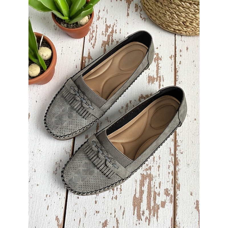 Women's Moccasin Loafers with Tassels – Soft Slip-On Casual Driving Shoes for Spring Outfits & At-Home Comfort4