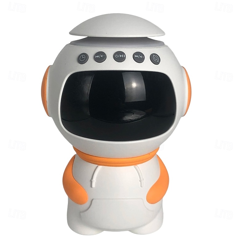 Astronaut Music Clock LED Night Light Bluetooth Speaker with Alarm Clock TF Card Slot Bedroom Decorative Toy