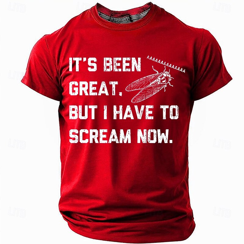 Men's Animal Funny T Shirt Short Sleeve T shirt 3D Print Crew Neck Round Neck Shirt Fashion Daily Casual Street Casual Daily Black White Red Summer Spring All Seasons Clothing Apparel S M L XL XXL4