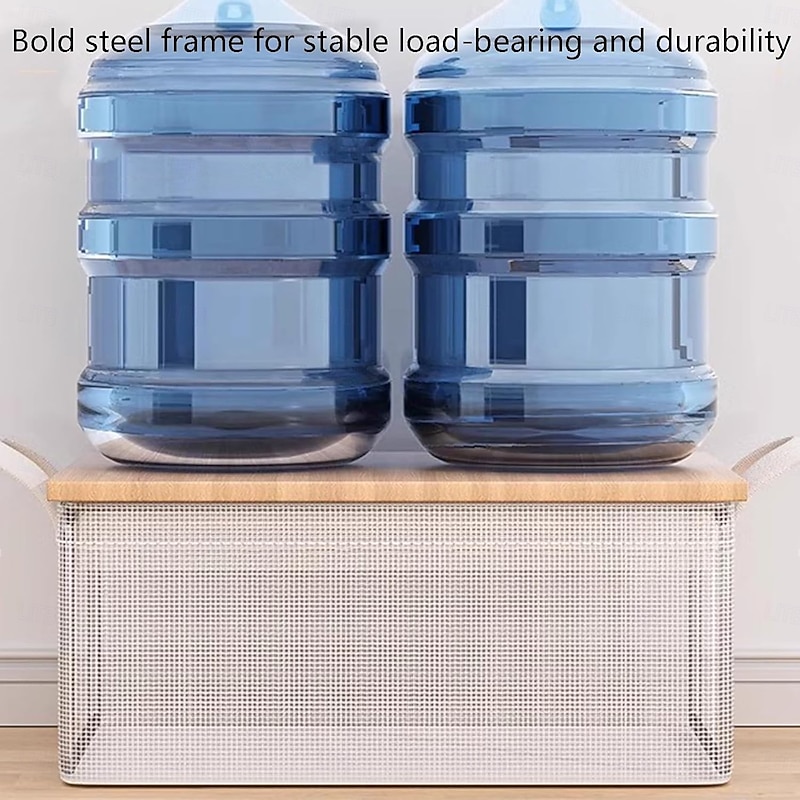 Clothing Organizer Storage Box with Steel Frame, Foldable PVC Storage Box, Transparent and Durable Clothes Organizer for Bedroom and Home Organization4