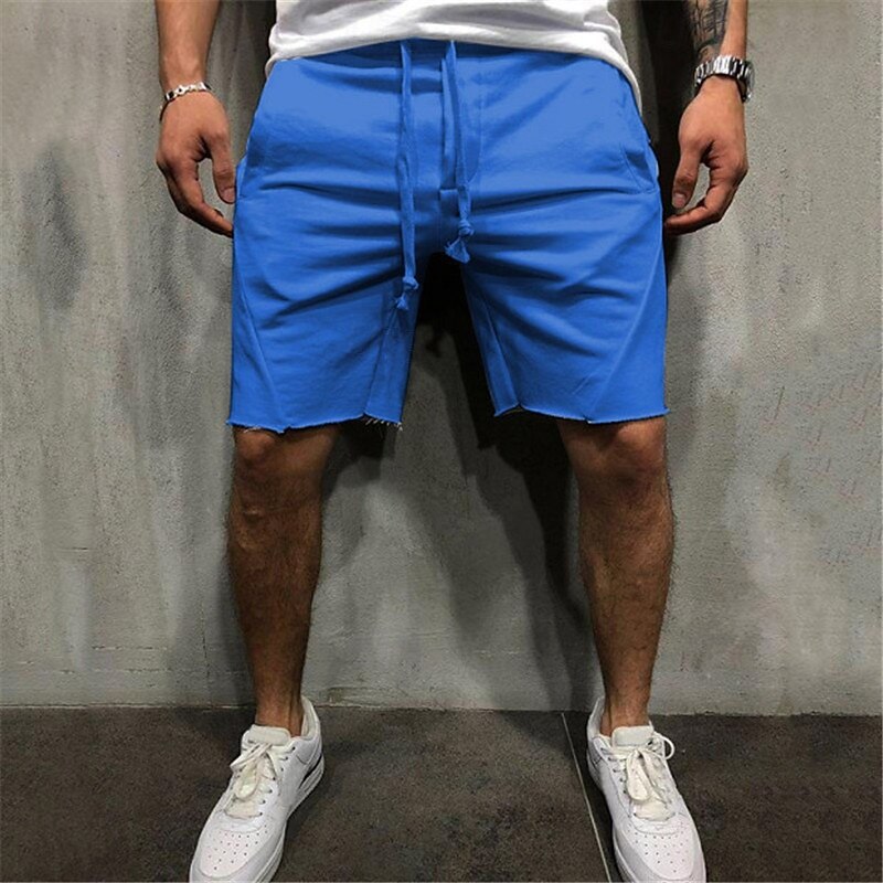 Men's Sweat Shorts Shorts Bermuda shorts Running Shorts Casual Shorts Drawstring Elastic Waist Straight Leg Plain Comfort Sports Knee Length Yoga Daily Gym Classic Style Athleisure Black White4