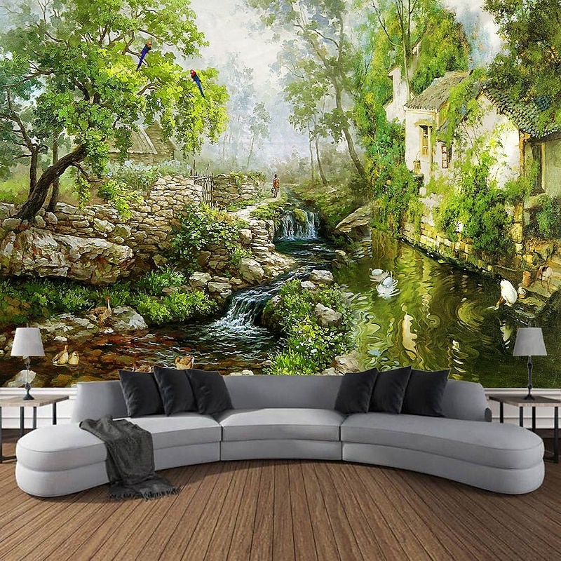 Plant and animal landscapes Tapestry Mural Decor Photograph Backdrop Blanket Curtain Home Bedroom Living Room Decoration3