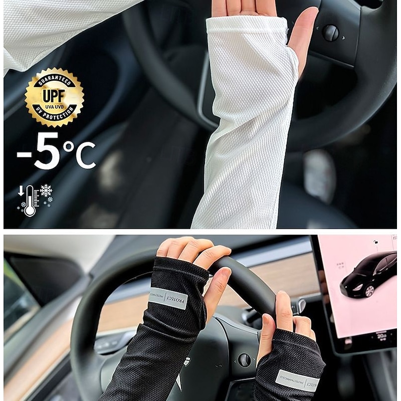 Ice Sleeves Men's Sun Protection Sleeves Summer Outdoor Anti-ultraviolet Loose Sleeves Driving Arm Sleeves