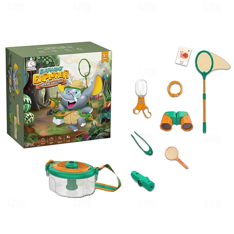 Outdoor Insect Catching Set Children's Exploration Tool Telescope Butterfly Observation Box Insect Catching Net Educational Toy