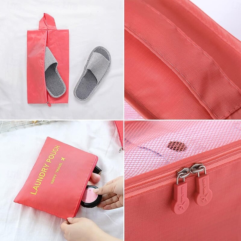 7Pack Compression Packing Cubes Set for Travel, Luggage Organizer Storage Bags, Toiletry & Cosmetic Sorting Pouch, Foldable Drawstring Luggage Bags3