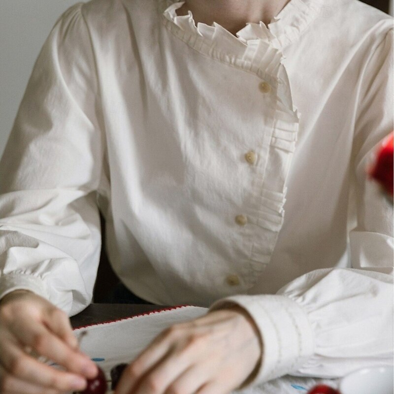 Retro Vintage Medieval Renaissance Blouse / Shirt Ruffle Fancy Dress Women's Vacation Casual Daily Adults' Blouse Spring & Summer3