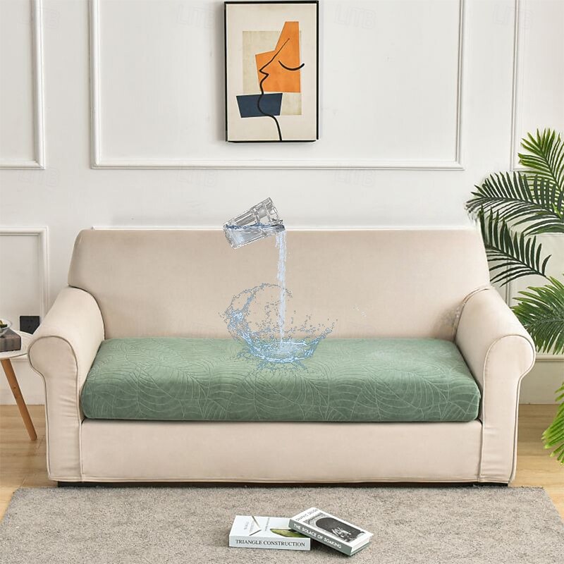 Stretch Water Resistant Sofa Seat Cushion Cover Slipcover, Burgundy Magic Sofa Cover Couch Armchair Loveseat 4 or 3 Seater Grey Black Red Soft Durable Washable