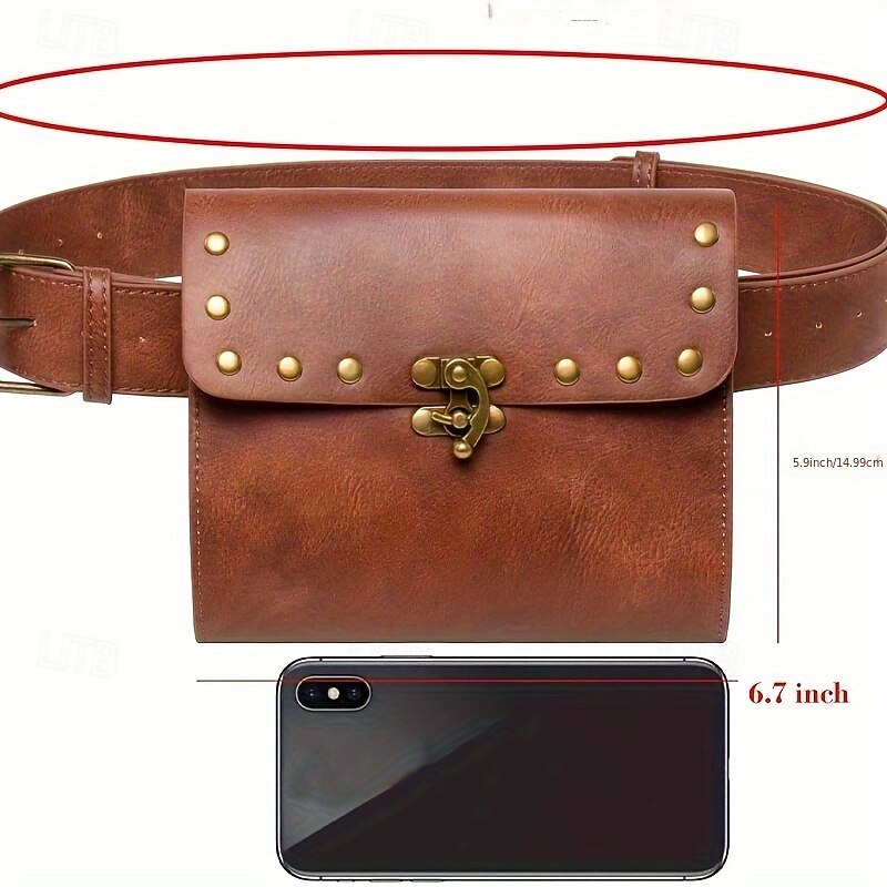 Medieval Renaissance Bag Waist Belt Viking Fancy Dress Men's Women's Celtic Viking Fantasy Halloween Carnival Performance LARP Adults' Belt All Seasons4