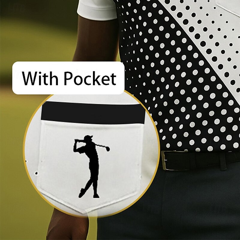 Men's Geometric Golf Sports Polo Shirts Short Sleeve Polo Shirts Collared Shirts Business Casual Outdoor Athleisure Daily Wear 3D Print Summer Blue Purple Green2