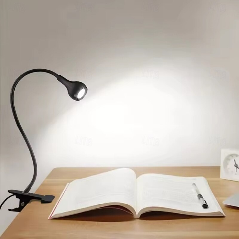 Desk Lamp Reading Lights USB Flexible Gooseneck LED Lamps LED Nail Lamp Metal Hose Lamp Clip on Bed Headboard and Computers2