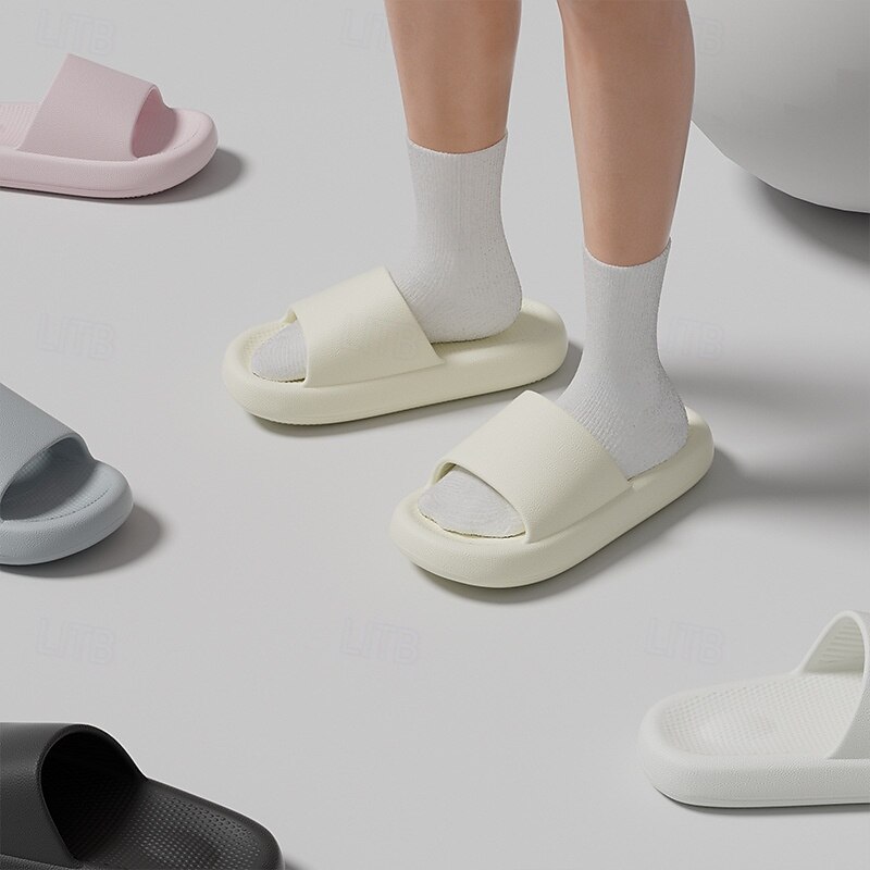 Women's Mid-Calf Loose Slippers Moon Phase No-Cuff Anti-Odor Breathable Comfortable Casual3