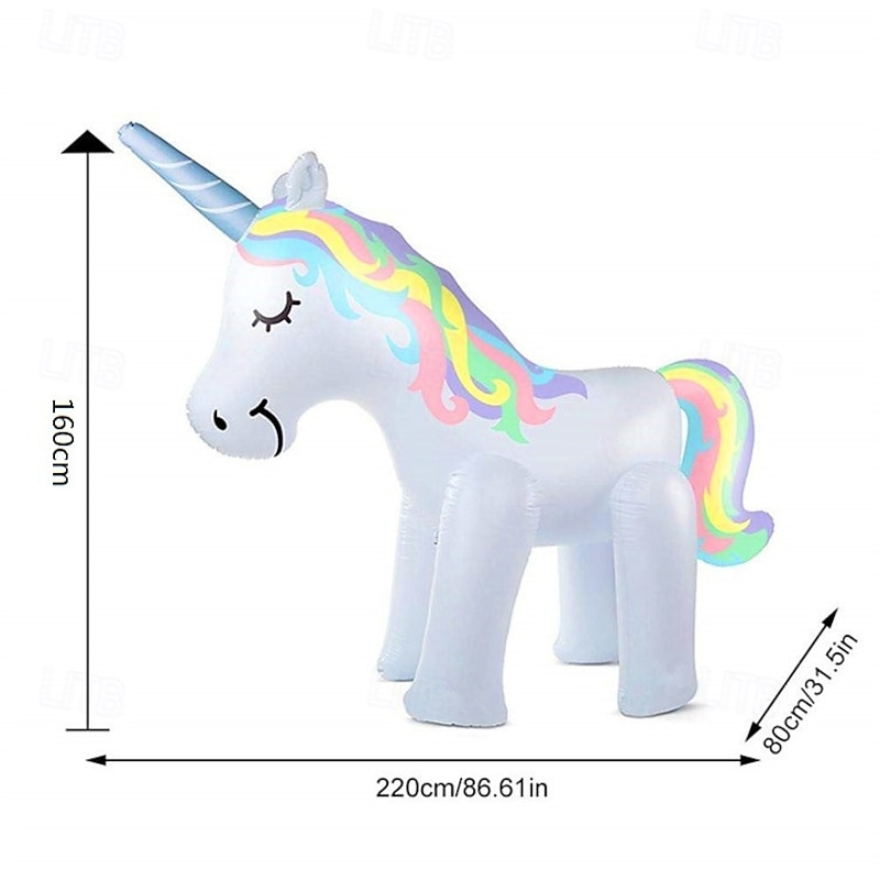 Sprinkler for Kids Unicorn Water Sprinklers Inflatable Toys for Outdoor Play Summer Yard Kids and Adults Party Decoration4