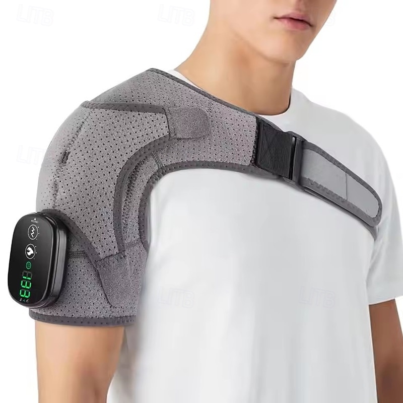Cordless Heated Shoulder Wrap with Vibration Massage and Electric Heating Pads for Shoulder Pain Relief​2