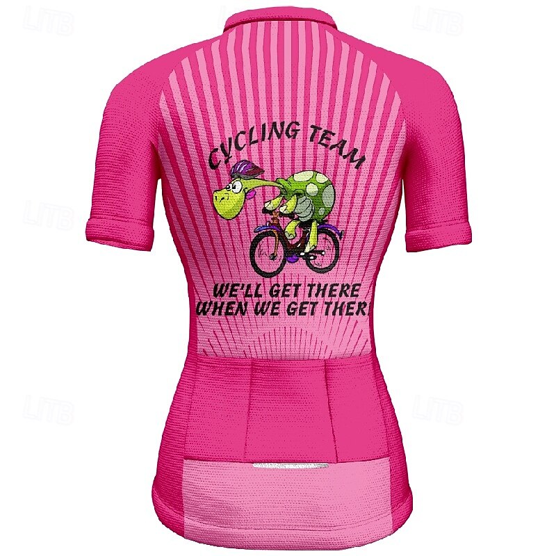 Women's Cycling Jersey Graphic Stripes Short Sleeve Bike Tee Tshirt Jersey with 3 Rear Pockets Mountain Bike MTB Quick Dry Anatomic Design Wicking Breathable Sports Pink Blue Orange Clothing Apparel2