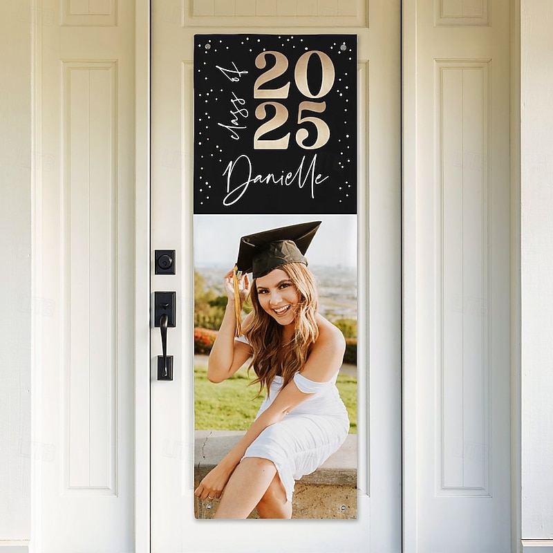 Graduation Gifts Customized Door Covers Design Your Own Door Tapestry Personalized Custom Made Door Curtain Removable for Front Door Indoor Outdoor