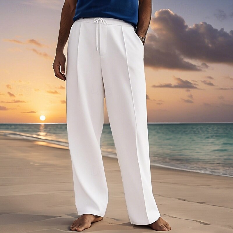 Men's Sweatpants Pocket Drawstring Elastic Waist Plain Comfort Sports Outdoor Daily Casual ArmyGreen Black Micro-elastic2