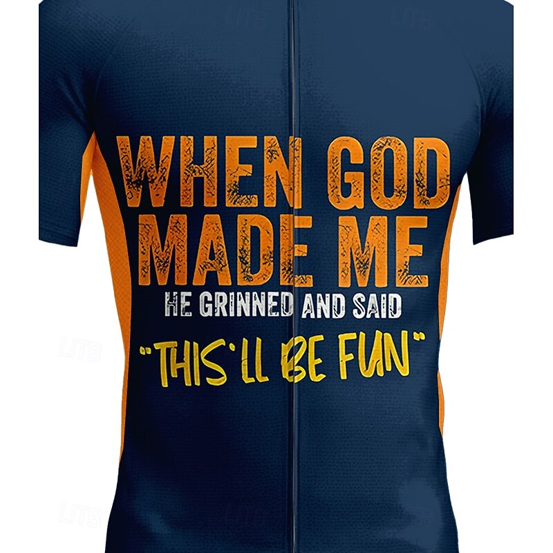 Men's Cycling Jersey Graphic Color Block Letter & Number Short Sleeve Bike Jersey Top with 3 Rear Pockets Sunscreen UV Resistant Quick Dry Reflective Strips Sports Dark Grey Black Army Green Clothing3