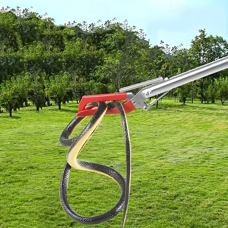 1 Piece of Heavy-duty Stainless Steel Snake Pliers With Lock 59 Inches in Length Professional Reptile Catcher Suitable for Outdoor Use2