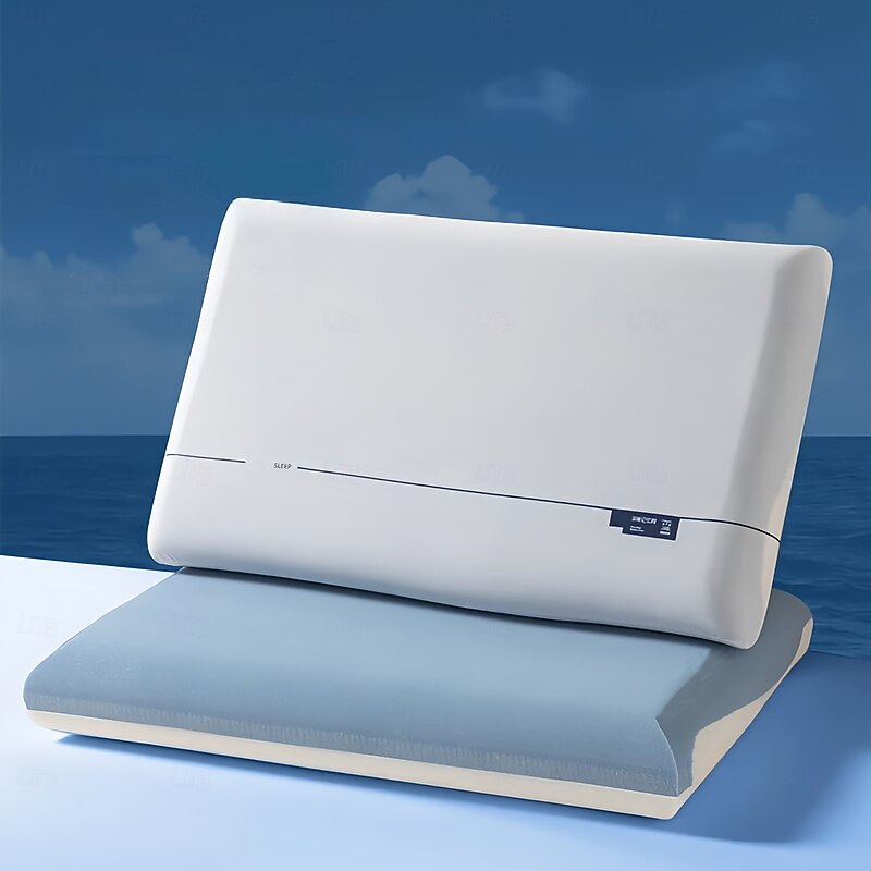 Memory Foam Pillow, Double Sided Different Firmness Zero Pressure Pillow, Comfortable and Breathable Provides Neck Support and Shoulder Pain Relief