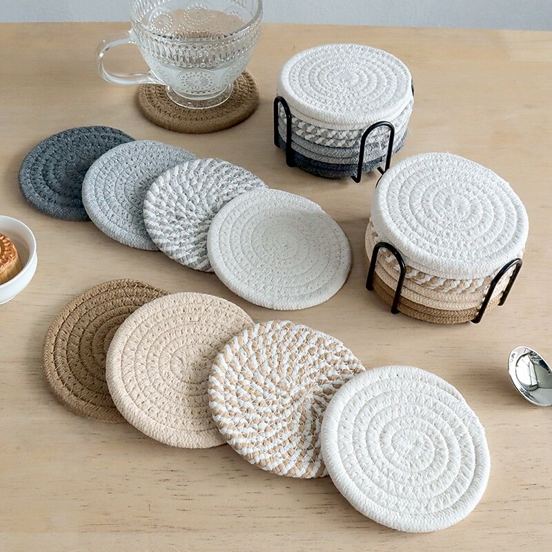 Cotton Insulated Coaster For Easy Storage, Mug Coaster