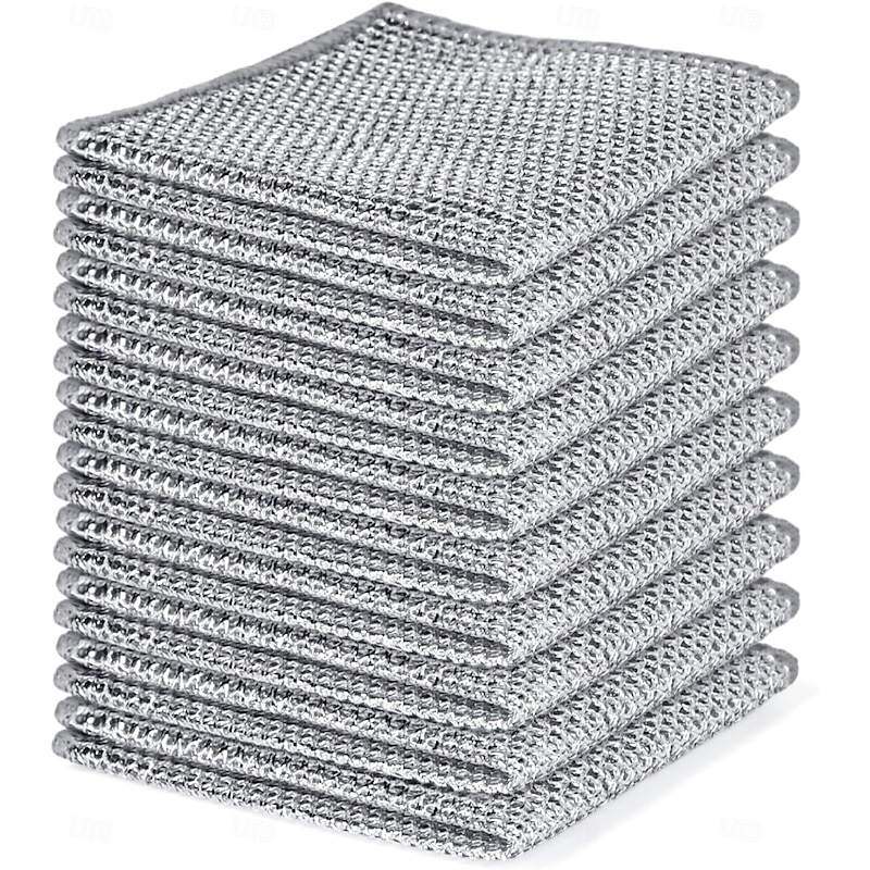 10/15/20 Pcs New Upgrade Steel Wire Dishcloth,Double-Layer Steel Wire Cleaning Cloth,Powerful Cleaning Non-Scratch Wire Dishcloth Rag for Cookware, Sinks, Dishes, Stove Tops