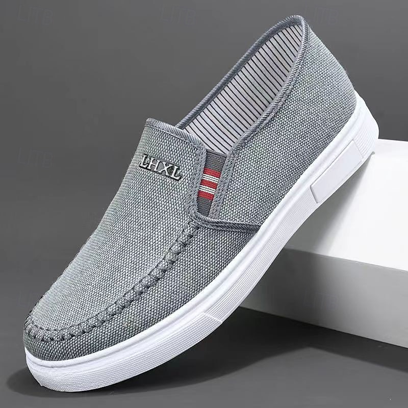 Men's Casual Canvas Slip-On Loafers – Lightweight Breathable Summer Shoes for Daily Wear, Travel, and Beach Walks2