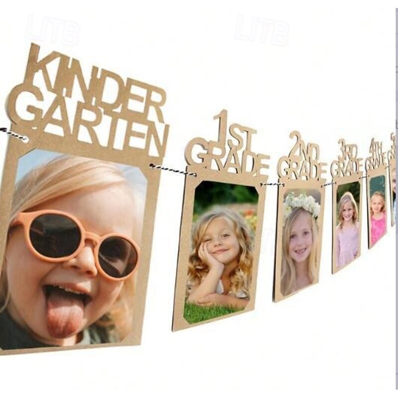 Large K-12 Graduation Photo Banner Graduation Picture Banner Black Graduation Decorations 2025  Graduation Picture Display for 2025 Graduation Decorations3