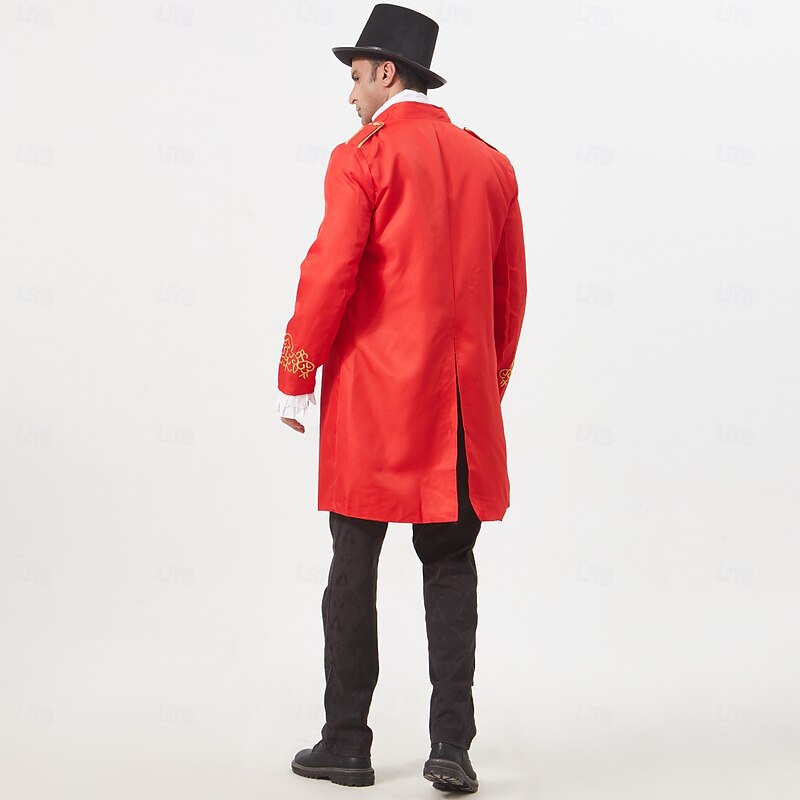 Punk & Gothic Steampunk Military Style Coat Outerwear Embroidered Fancy Dress Men's Royal Halloween Carnival Performance LARP Ren Faire Adults'2