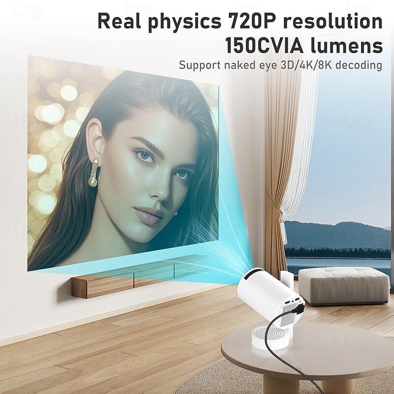 Y3S Home HD Projector Mini Mini Mini Portable WiFi Home Phone Projector Android 13.0 720P (1280  720) 2G16GPre installed YouTube and Netflix WIFI6 2.4/5G dual band WIFI supports Bluetooth and app2