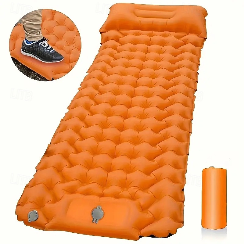 Ultra-light Inflatable Camping Mattress With Built-in Pump and Tote - high-quality Foldable Air Mattress for Hiking and Outdoor Adventures4