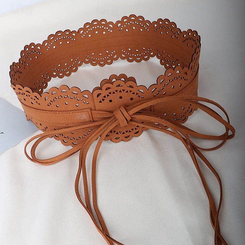 Women's Belt PU Black Army Green Camel Coffee Waist Belt Street Daily Pure Color3