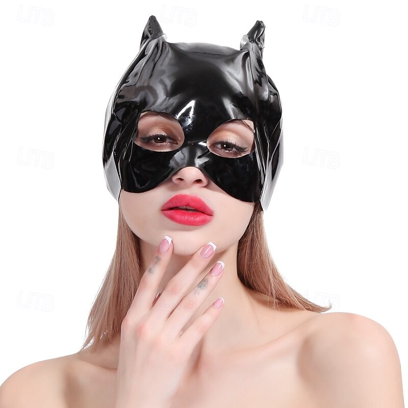 Mask Glossy Finish Catwoman Women's Shinny Leather Fetish Wet Look Costume for Nightclub Pride Parade Pride Month Halloween Carnival Adults'