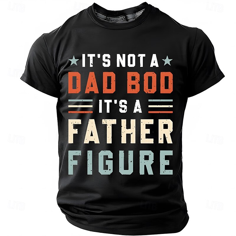 Men's Funny Slang Papa Dad T Shirt Short Sleeve T shirt 3D Print Crew Neck Shirt Fashion Daily Basic Street Casual Daily Black Blue Green Summer Spring All Seasons Clothing Apparel S M L XL XXL XXXL