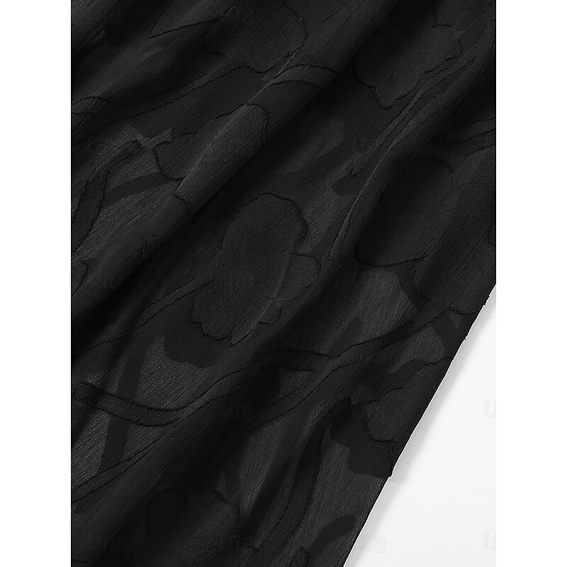 Women's Shrugs Solid Color Floral Graphic Elegant Stylish Basic 3/4 Length Sleeve Asymmetrical Crop Tops Wedding Guest Beach Wedding Black Summer Spring Fall4