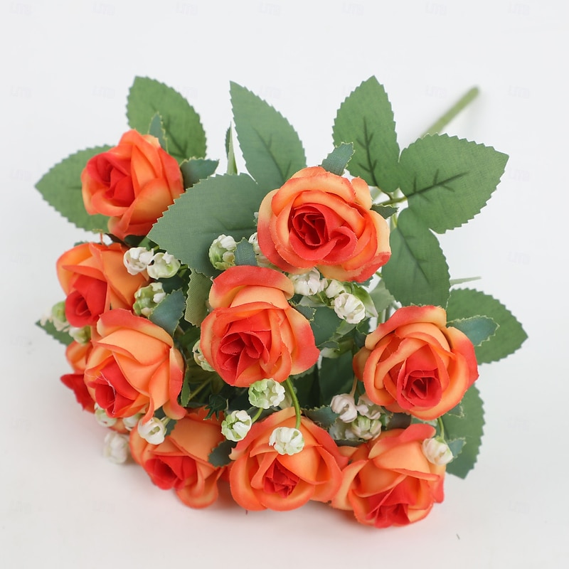 Artificial Rose Bouquet for Wedding, Large Faux Flower Arrangement, Bridal Photography Prop, Fake Flowers for Home, Desktop, Tabletop, Party Decoration3