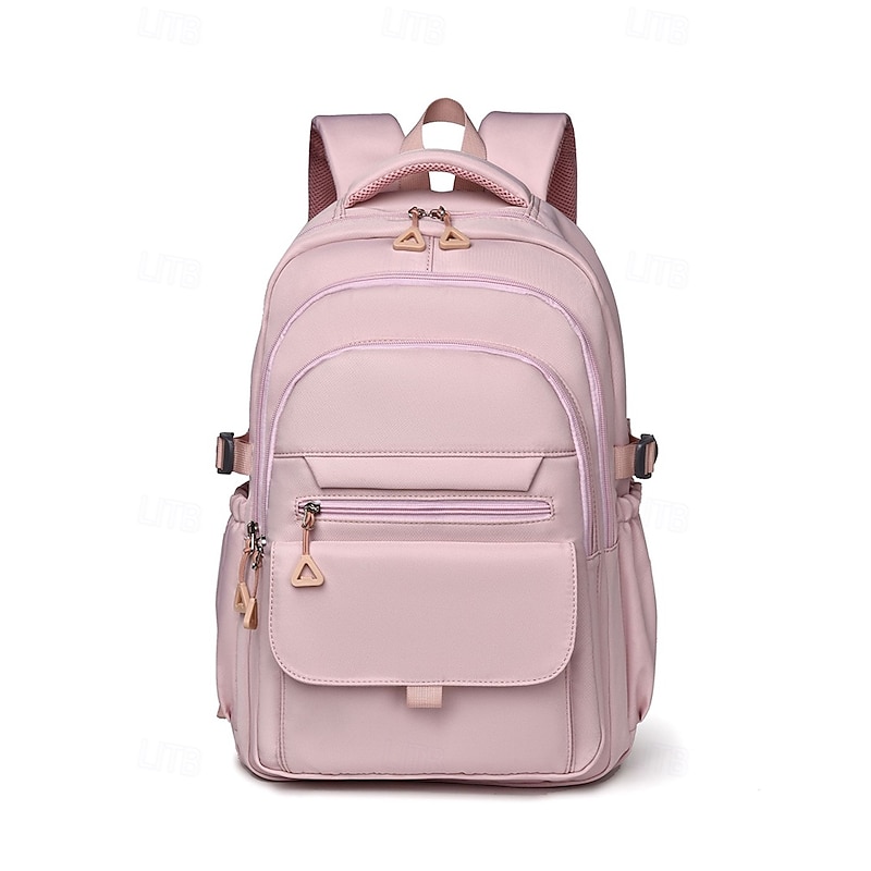 Women's Waterproof and Scratch-resistant Nylon Backpack - Large Capacity College Style School Bag with Multi-pocket Design, Suitable for Teenagers to Go to School and Daily Commuting