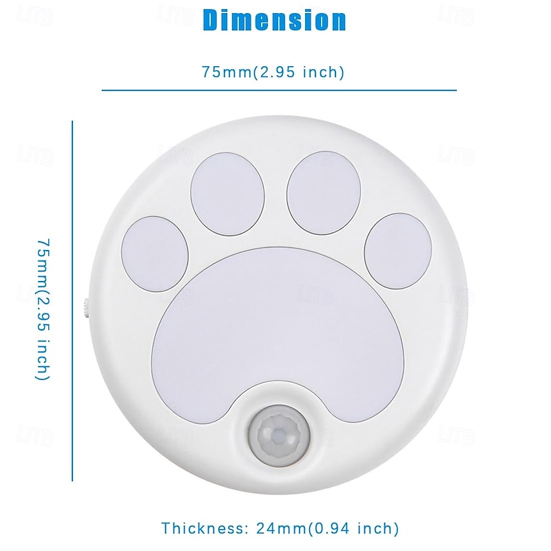 1 Pc Cat Sensor Light Charging Induction Night Light, Human Intelligent Induction Sensor, No Punching Magnetic Suction Night Light, Kitchen, Toilet, Hallway, Wake-Up Lighting2