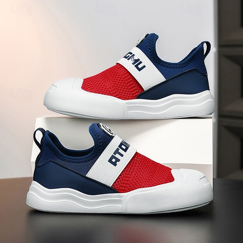 Boys Sneakers Daily Sports & Outdoors Casual School Shoes Mesh PU Elastic Fabric Shock Absorption Breathability Non-slipping Big Kids(7years +) Little Kids(4-7ys) School Casual Daily Outdoor Exercise2