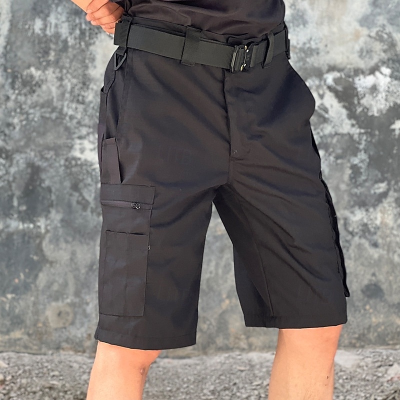 Men's Tactical Shorts Cargo Shorts Camo Shorts Shorts Multi Pocket Flap Pocket Plain Camouflage Comfort Wearable Knee Length Outdoor Sport Daily Fashion Casual Black Green4