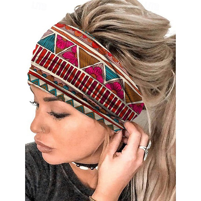 Women's Colorful Boho Twist Headbands – Soft Stretchy Wide Hair Bands for Yoga, Festivals and Casual Wear3
