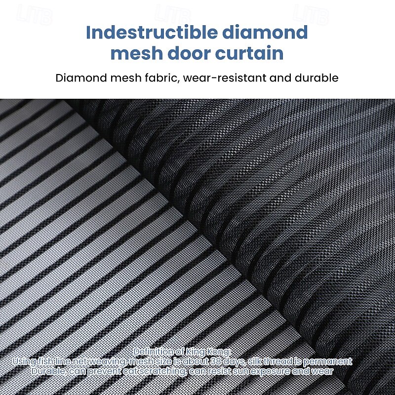 Magnetic Screen Door Portable, Fly or Bug Screen Magnetic, Mesh Screen Door For Sliding Door,Garage,Patio,Kitchen,Living,Window Room,Bedroom,Bar,Pet and Kid Easy Entry4