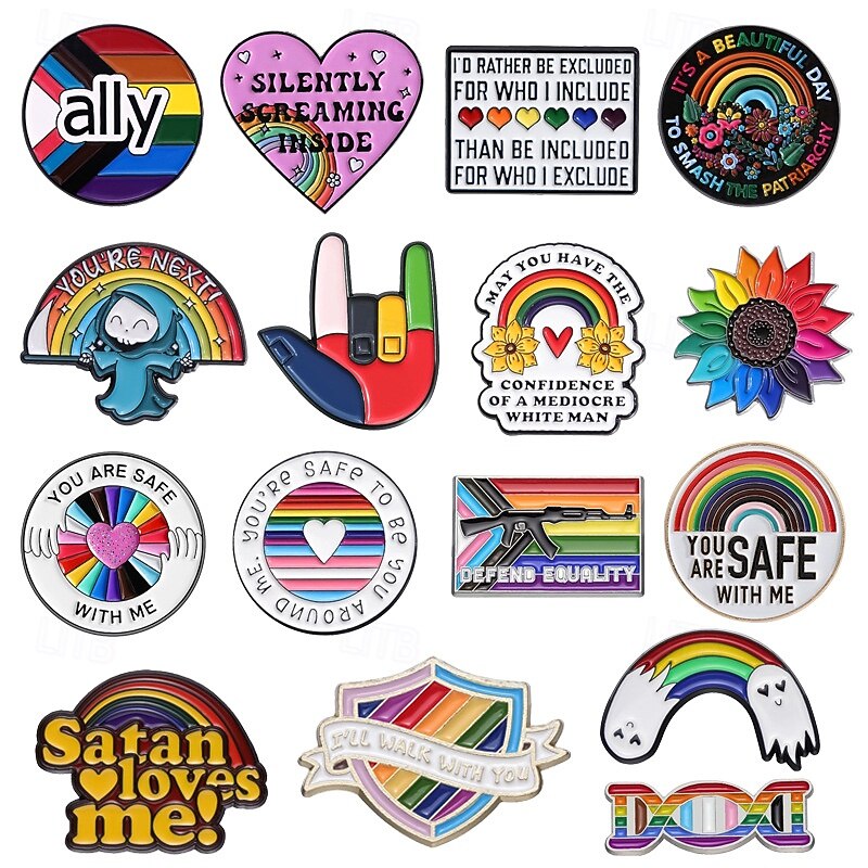 Pride Month LGBTQ Rainbow Pin for Love Unity and Pride Approx 3x3cm2