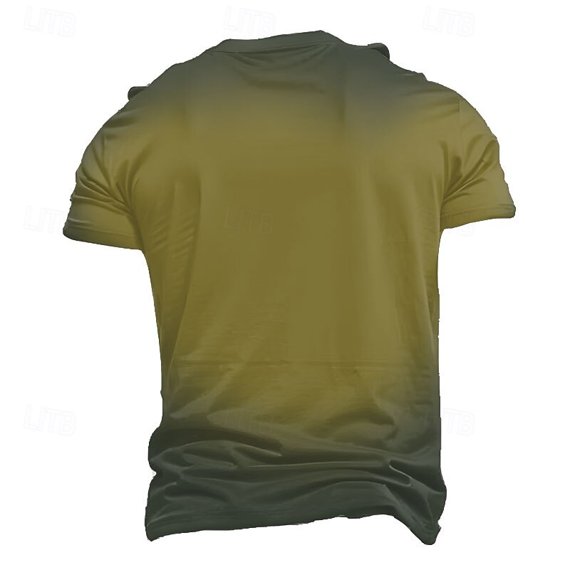 Vincent Hie Men's Wolf T Shirt Short Sleeve T shirt 3D Print Crew Neck Shirt Exaggerated Designer Party Street Casual Yellow Summer Spring All Seasons Clothing Apparel S M L XL XXL XXXL 4XL2