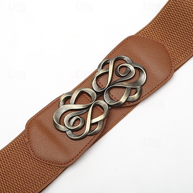 Women's Belt Alloy Black White Red Camel Waist Belt Outdoor Weekend Floral3